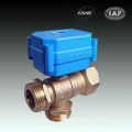 BSP 3 way Mini Electric ball Valve for Water meter/IC Card Meters